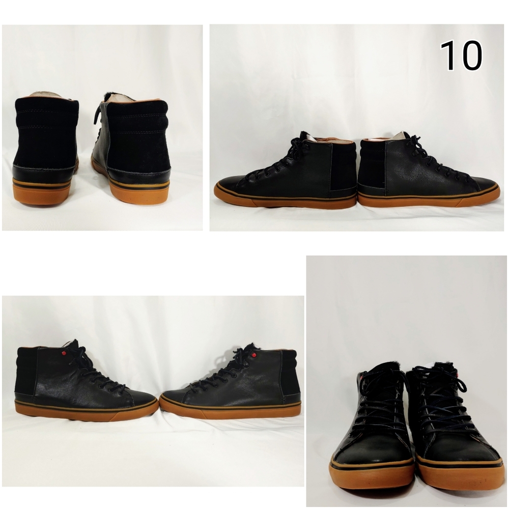 🆕UGG Grade B Hoyt Luxe Leather High Top Black - Picture 4 of 8